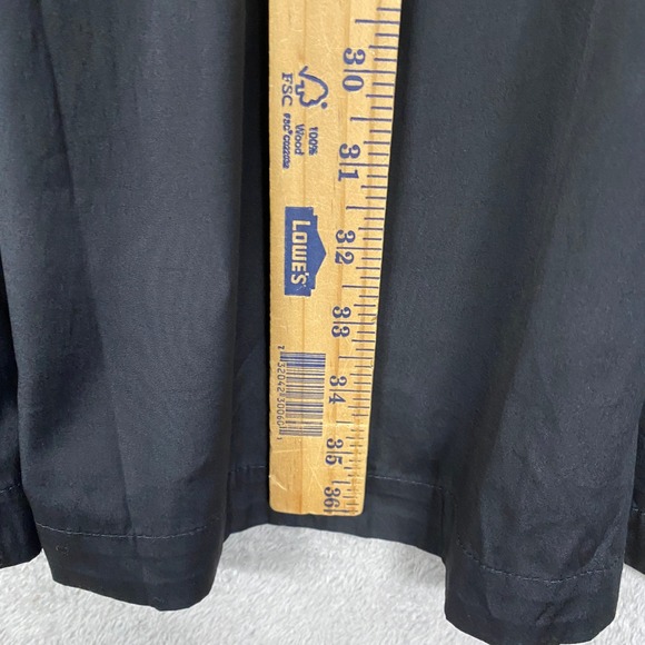 Madewell Dress 8 Black Seamed Long Sleeve Mini Poplin Shirtdress Pockets NV025 - Picture 8 of 13